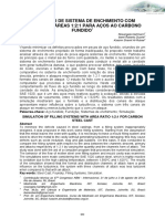 Simulação de Sistema de Enchimento Com Relação de Áreas 1:2:1 para Aços Ao Carbono Fundido