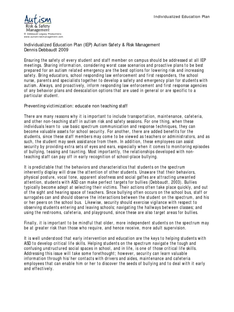 individualized-education-plan-iep-autism-safety-risk-management