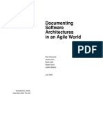 Documenting Software Architectures in An Agile World