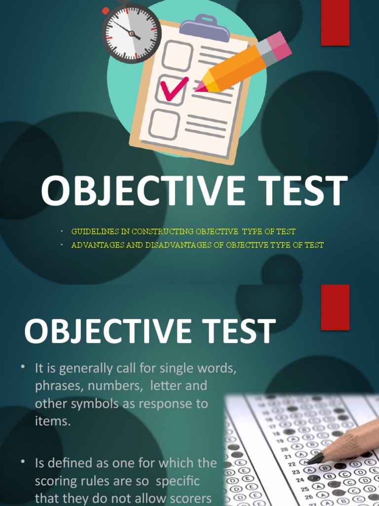 Objective type of test pdf