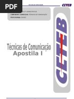 APOSTILA I - TÉCNICAS DE COMUNICAÇÃO