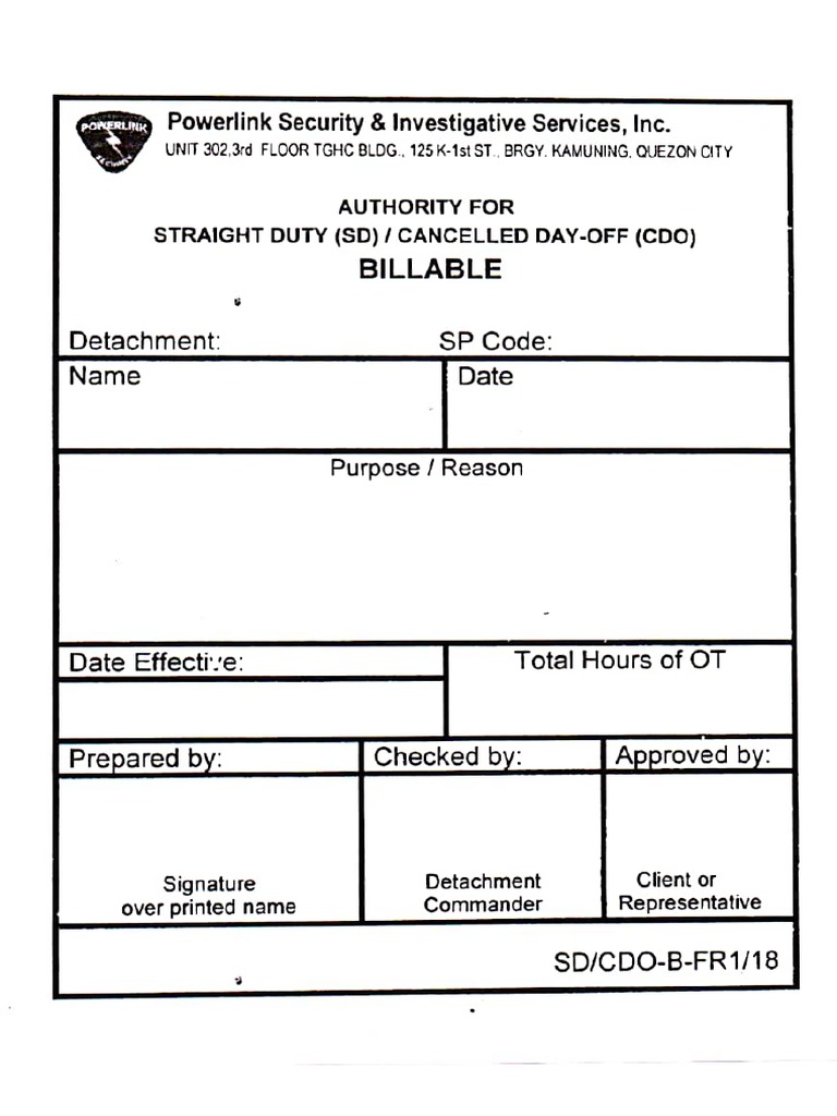 CDO Form | PDF