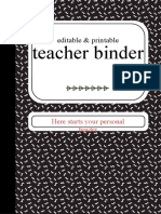 Copia de Editable & Printable Teacher Binder by Slidesgo