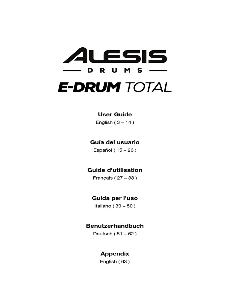 EDrum Total User Guide v1.2 PDF