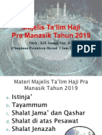 Majelis Ta'Lim Haji Pra Manasik 2019 M