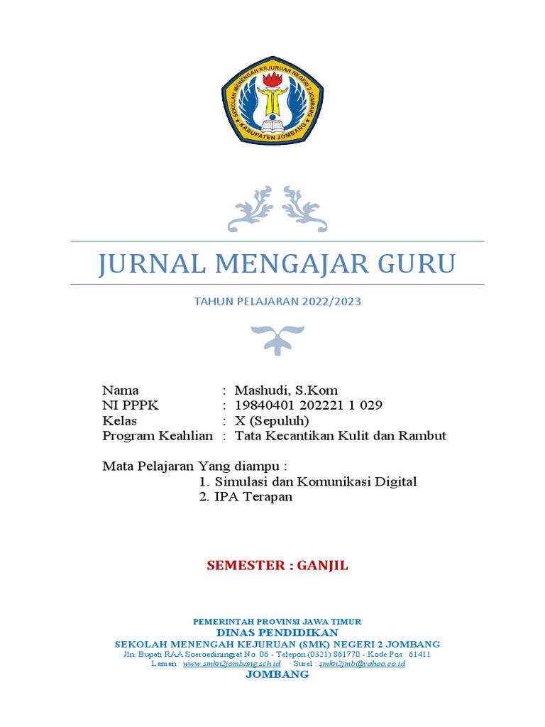 Jurnal Mengajar Guru SMKN 2 Jombang | PDF | Ilmu Sosial