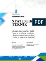 Modul 3 Statistika Teknik - FT - Teknik Sipil