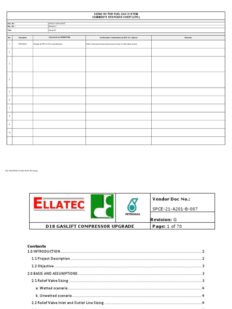 RV Sizing Sample | PDF