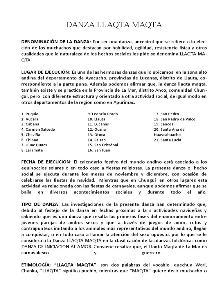 Danza Llaqta Maqta PDF