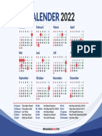 Kalender 2022 - Blue Ribbon - Format A4 - 3508 x 2480