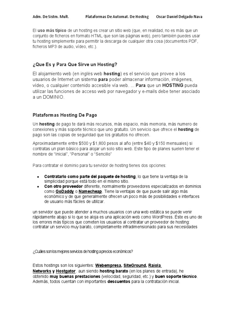 Mejores Plataformas de Hosting para Magento | PDF | Magento | Red mundial