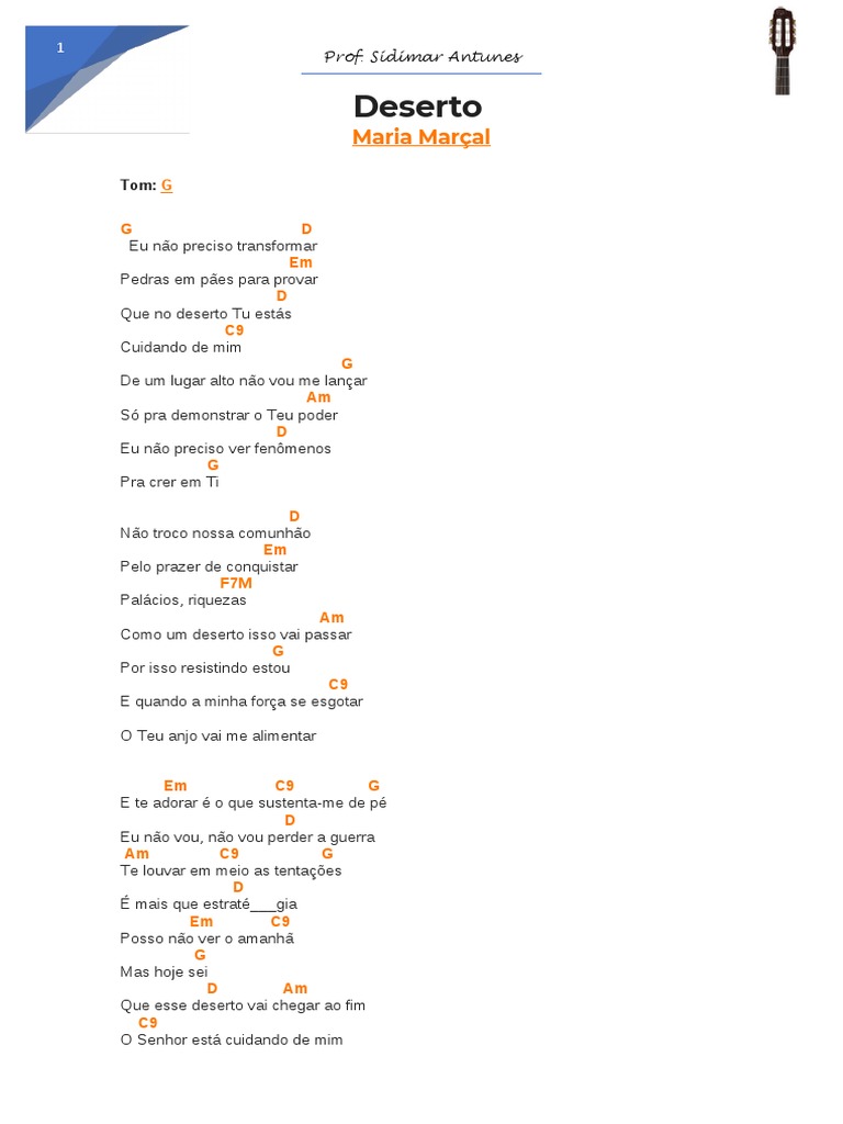 DESERTO Cifra Prof. Sidimar Antunes PDF