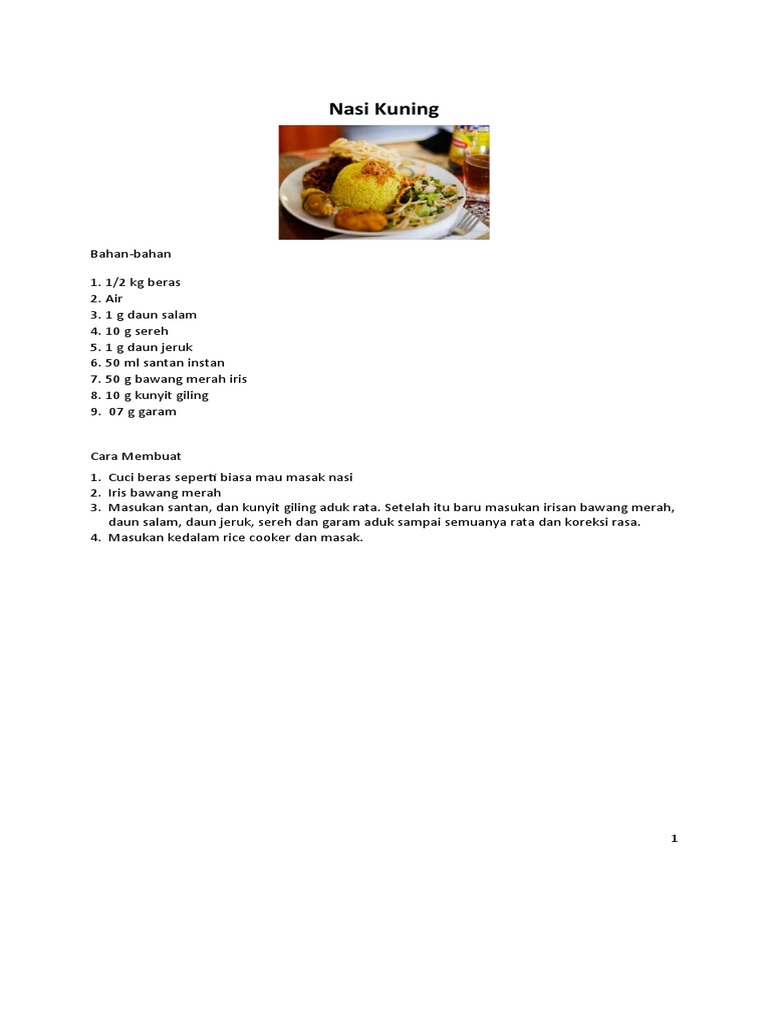 Resep Masakan Rumahan Simpel | PDF | Memasak, Makanan, & Anggur