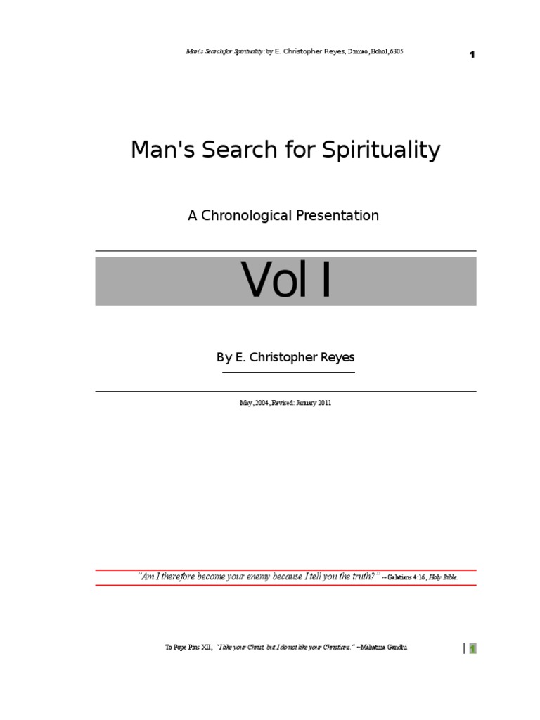 Mans Search For Spirituality - 