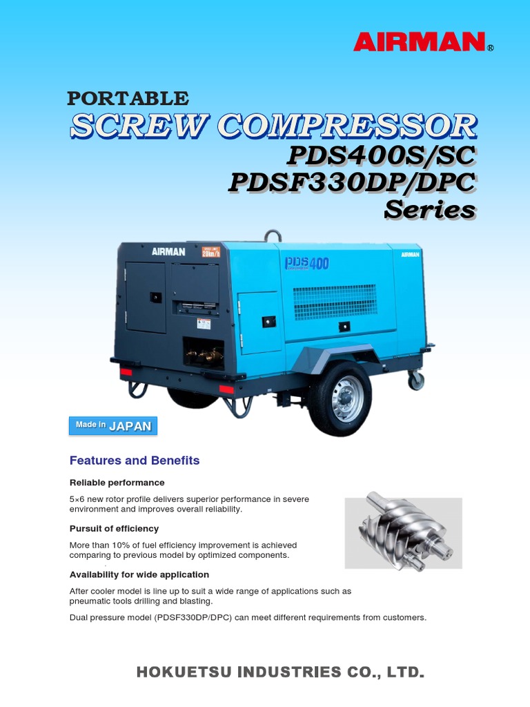 Airman PDS400S6B5 PDF Manufactured Goods Vehicle Parts