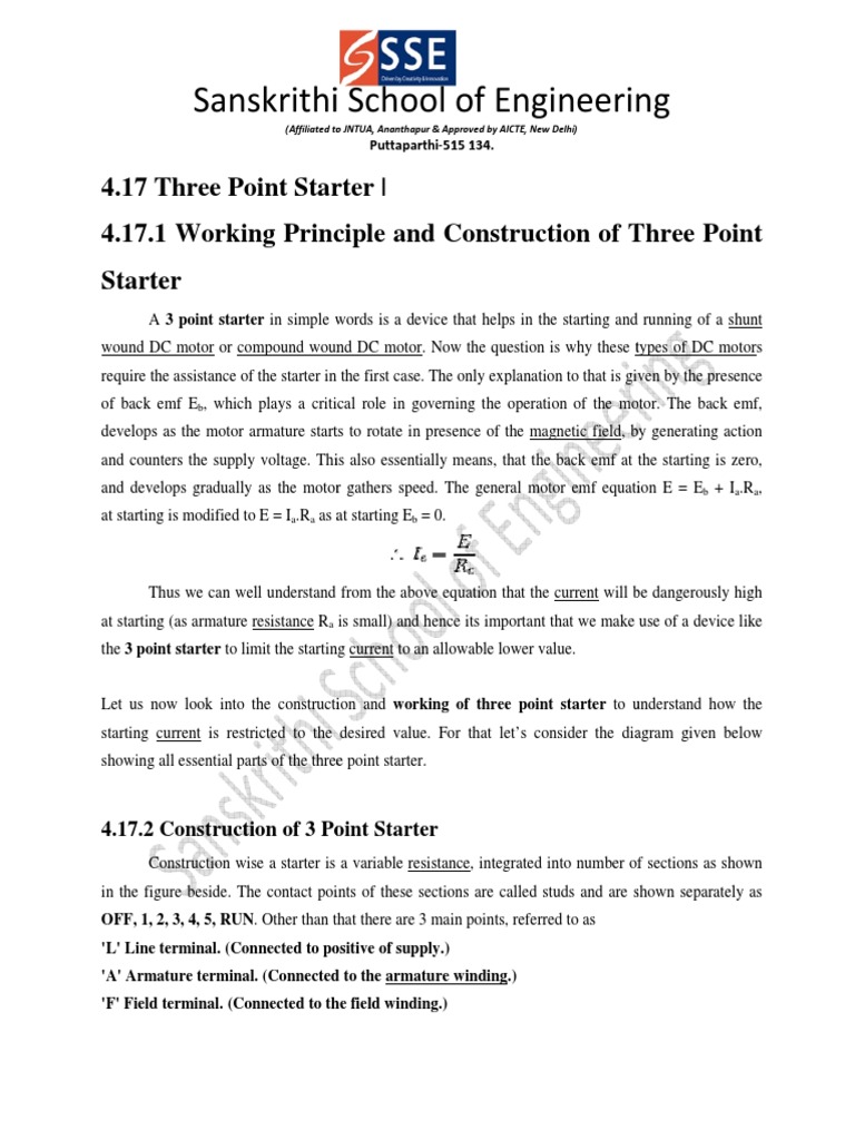 3 Point Starter PDF