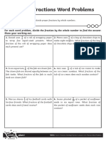 Dividing Fractions Word Problems Activity Sheet