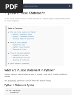 Python If, If... Else, If... Elif... Else and Nested If Statement