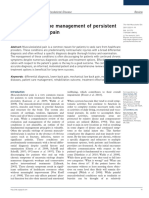 An Overview of The Management of Persistent Musculoskeletal Pain