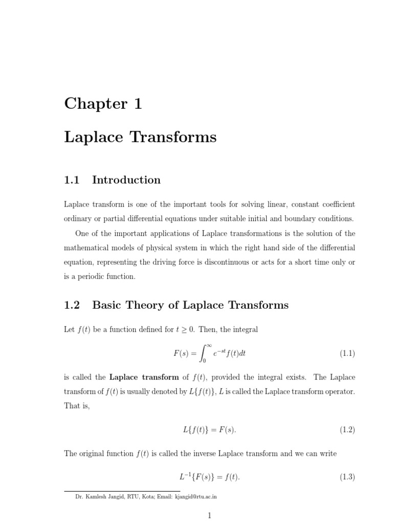 Laplace Transform PDF