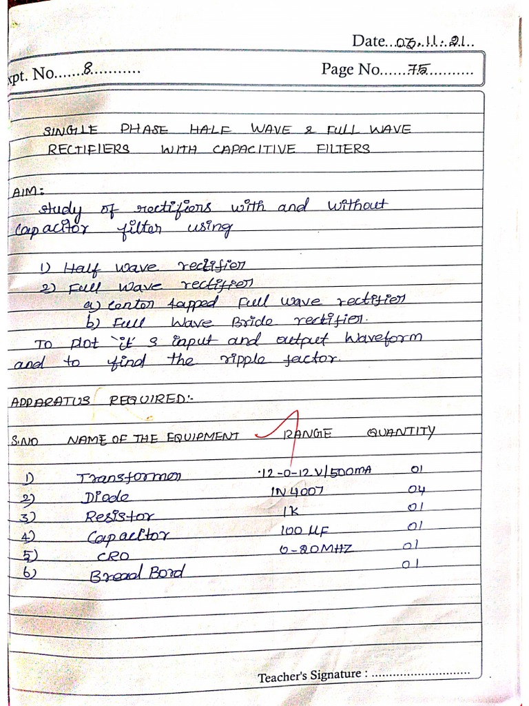 2 ND Experiment FULL WAVE Rectifier PDF