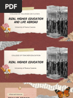 Rizal Higher Education Session 1