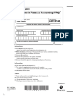 LCCI L3 Certificate in Financial Accounting ASE20101 April 2017