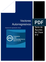 Apuntes de Clase IFE N°2 Vectores Autorregresivos. Rafael Bustamante
