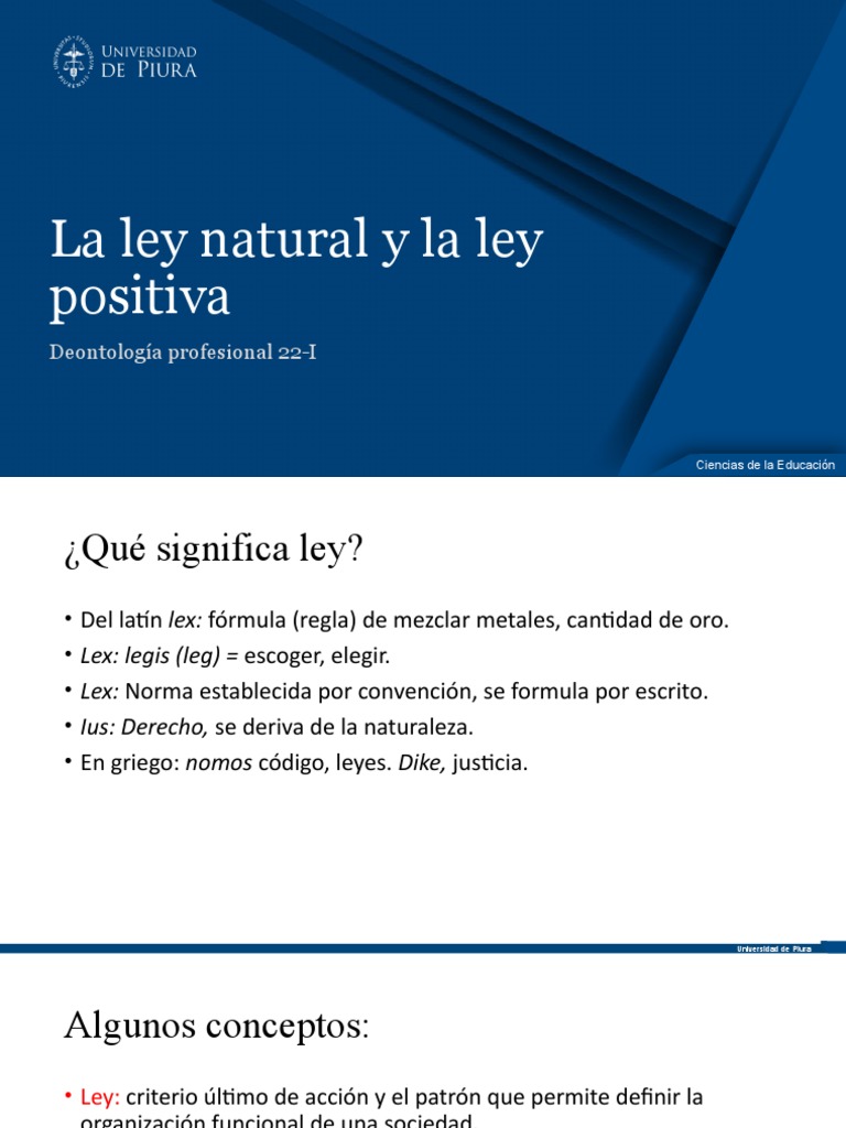 SESIÓN 3 La Ley Moral Natural y La Ley Positiva | PDF | La Ley natural ...