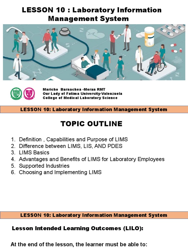 Lesson 10 Laboratory Information System | PDF