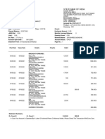 Statement of Account: State Bank of India