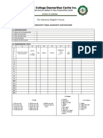 Community Needs Assessment Questionnaire 101 1