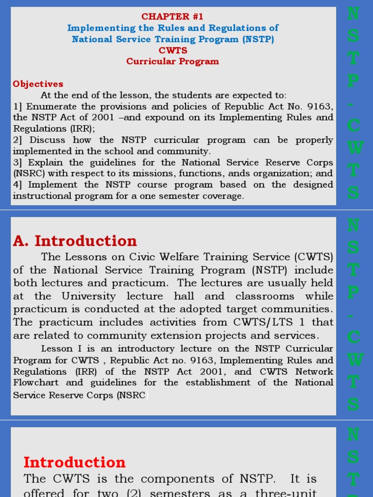 Powepoint On Line Revision 2020-2021 - Nstp1#2-Chapter 1 - Implementing ...