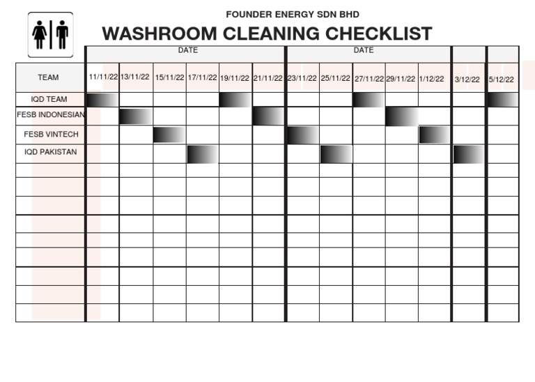 Toilet Cleaning Roster FESB Sinarmas PDF