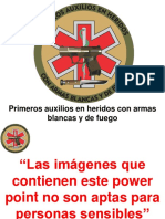 PRIMEROS AUXILIOS EN HERIDOS CON ARMAS BLANCAS Y DE FUEGO
