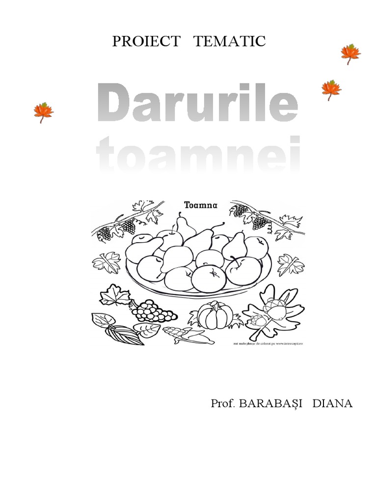 Proiect Tematic Toamna Diana | PDF