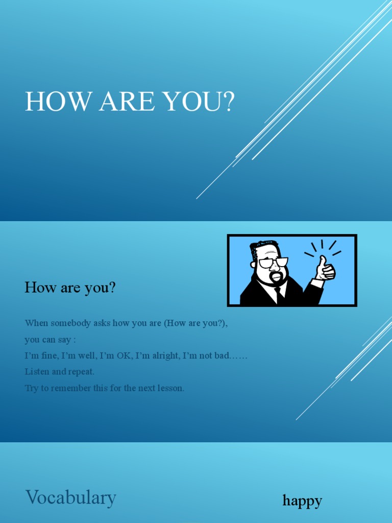 How Are You | PDF