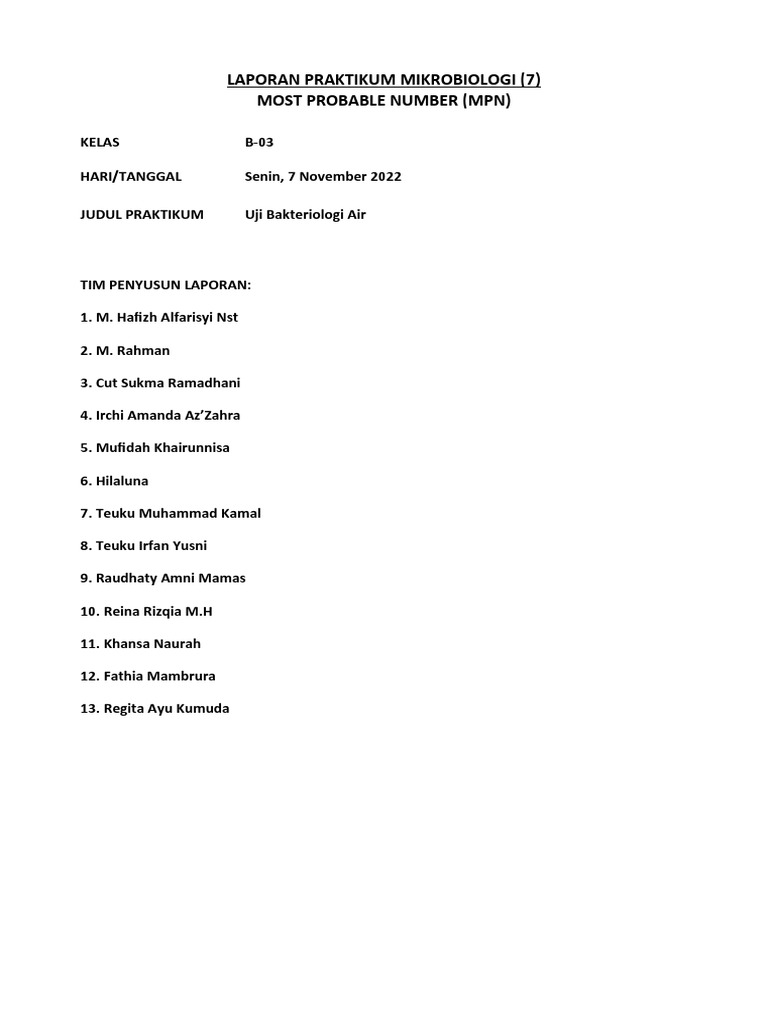 Format Laporan Praktikum 7-1 | PDF