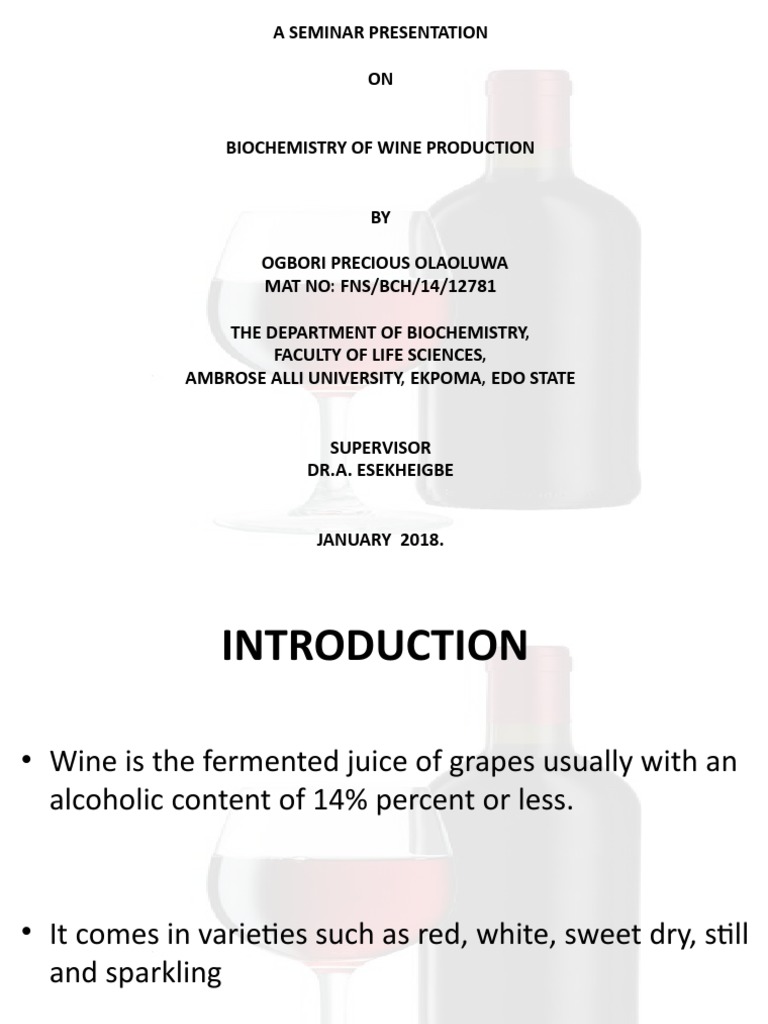 Biochemistry of Wine Production PDF
