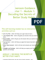 Homeroom Guidance Quarter 1 - Module 1: Decoding The Secrets of Better Study Habits