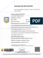 Certificado de Defuncion