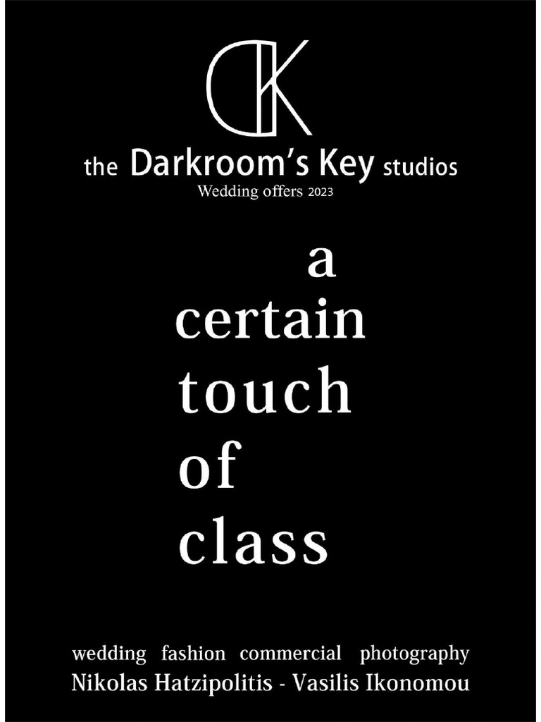 The Darkrooms Key Wedding Offers 2023 PDF