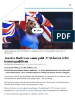 Jessica Gadirova Vann Guld I Fristående Inför Hemmapubliken - SVT Sport