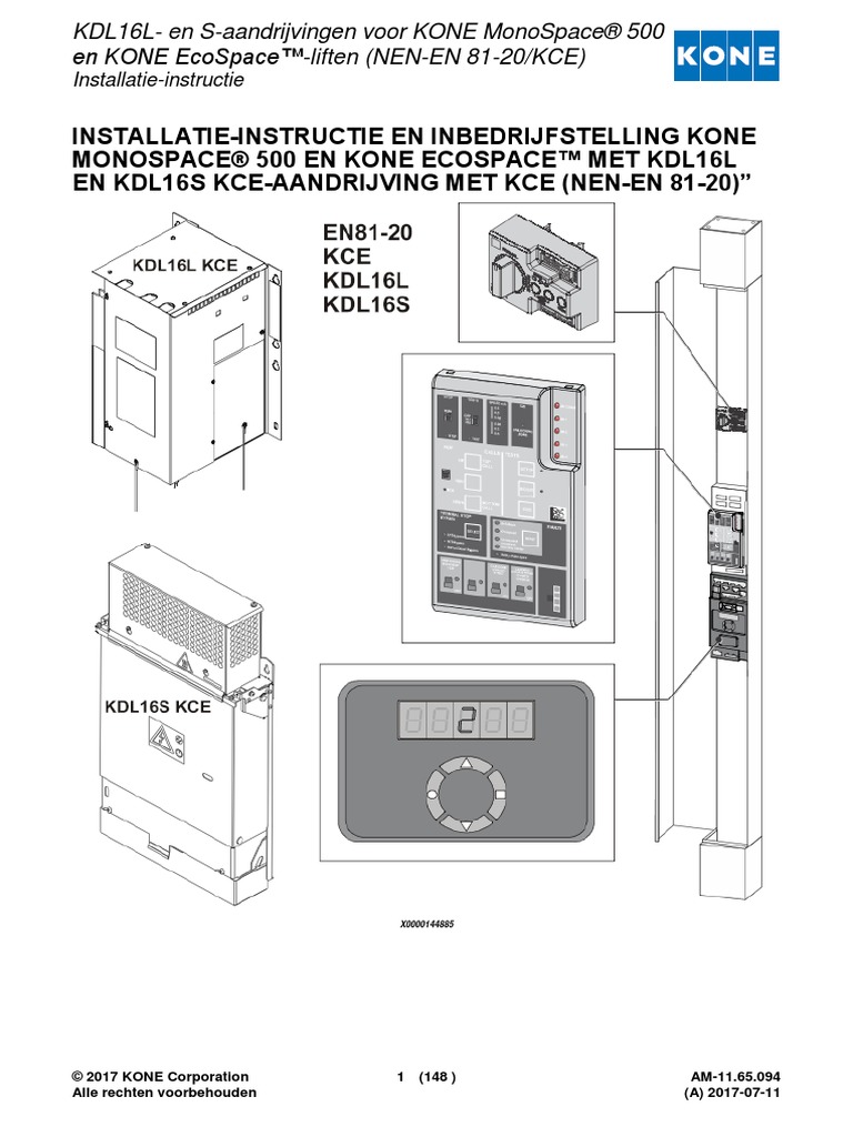 Inst-instr en inbedrijfst. MonoSpace® 500 en KONE EcoSpace™ met KDL16L ...