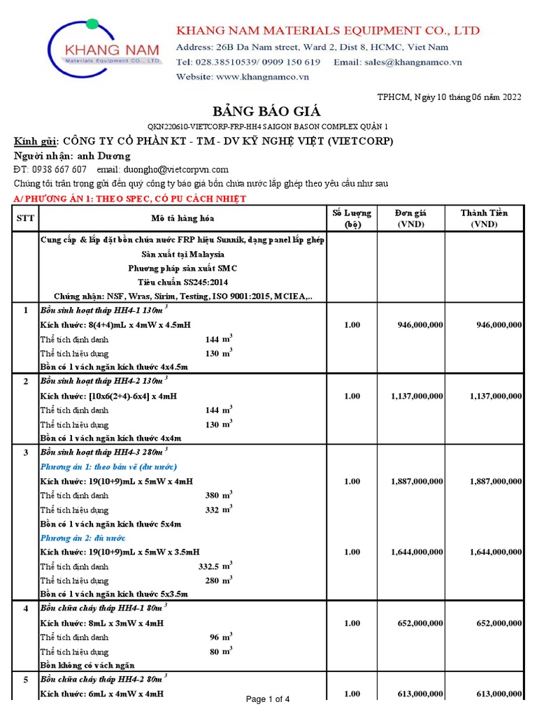 Qkn220610-Vietcorp-frp-hh4 Saigon Bason Complex Quận 1 | PDF