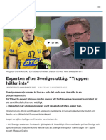 Experten Efter Sveriges Uttåg: "Truppen Håller Inte" - SVT Sport