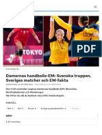 Damernas handbolls-EM: Svenska Truppen, Sveriges Matcher Och EM-fakta - SVT Sport