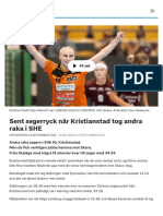Sent Segerryck När Kristianstad Tog Andra Raka I SHE - SVT Sport