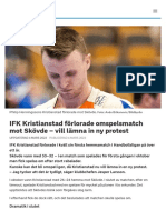 IFK Kristianstad Förlorade Omspelsmatch Mot Skövde - Vill Lämna in Ny Protest - SVT Sport
