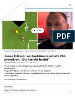 Jonas Eriksson Om Bortdömda Målet I VM-premiären: "Ett Korrekt Beslut" - SVT Sport